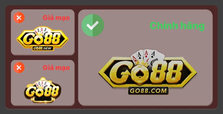 Cách Nhận Biết Nhà Cái Go88 Chính Thức Tránh Sập Bẫy Lừa Đảo 3 Link thật Go88.com mang lại trải nghiệm tin cậy, còn link giả Go88.com thường khiến người dùng nghi ngờ vì chi tiết bất thường.
